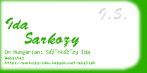 ida sarkozy business card